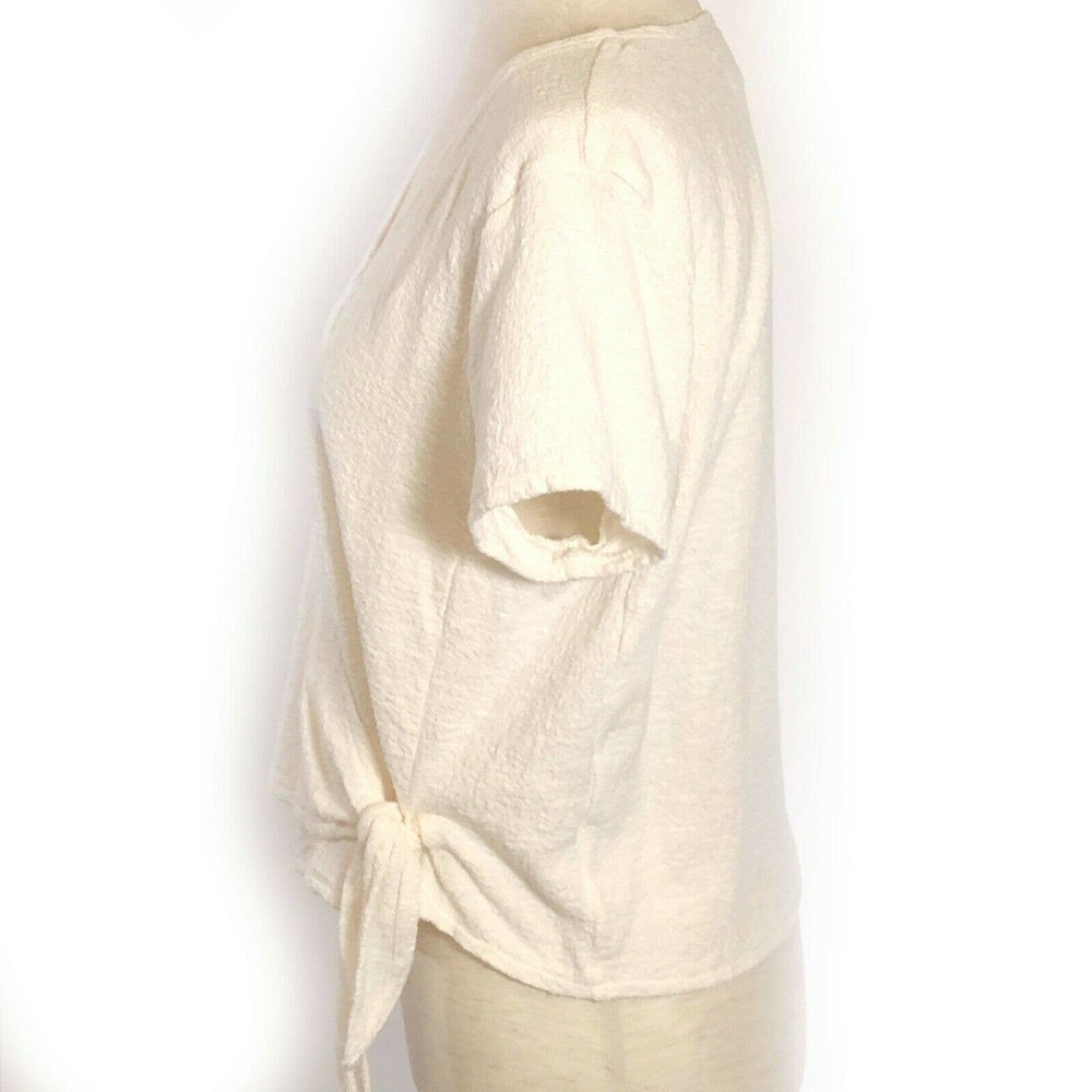 Madewell Texture & Thread Wrap-Tie Top - Picture 2 of 5